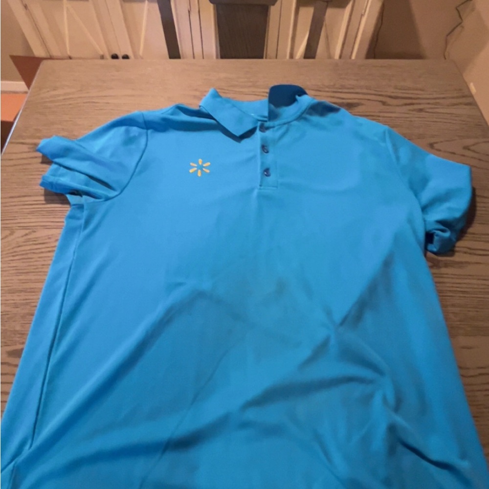 Walmart Associate Solid Blue Men's Polo Shirt